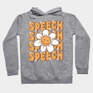 Groovy Retro Speech Language Pathologist Speech Therapist Hoodie